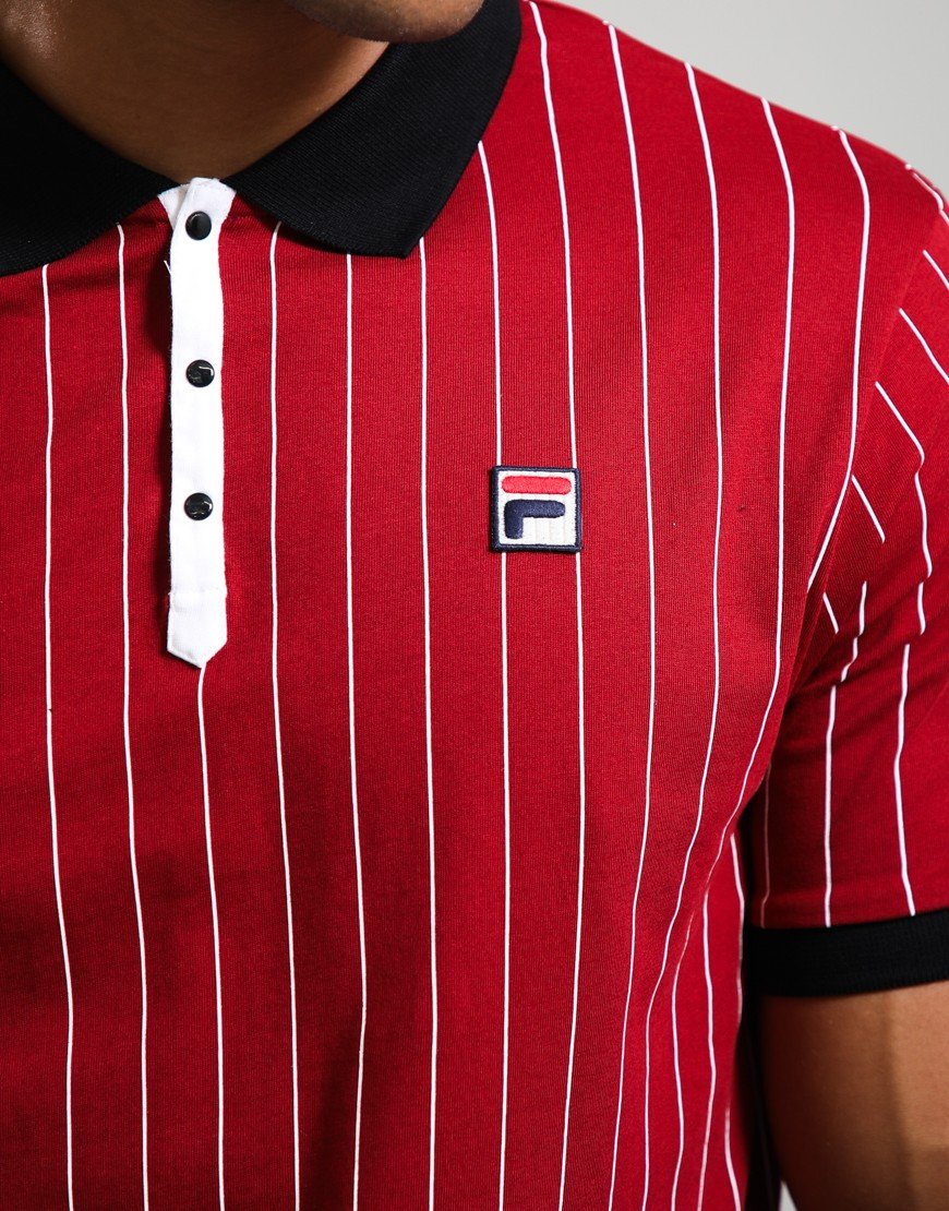 Fila Vintage BB1 Polo Shirt Sundried Tomato/Black/White