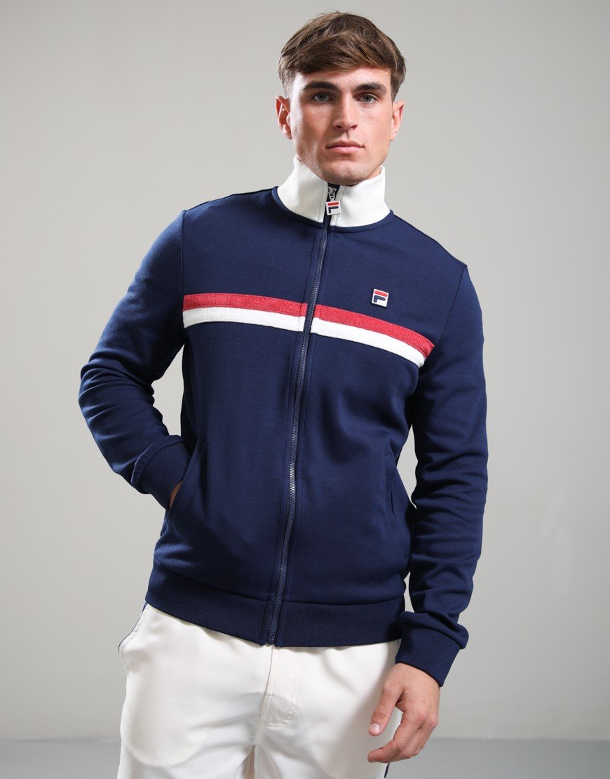 Fila Vintage Enrico Track Top Fila Navy/Gardenia/Garnet