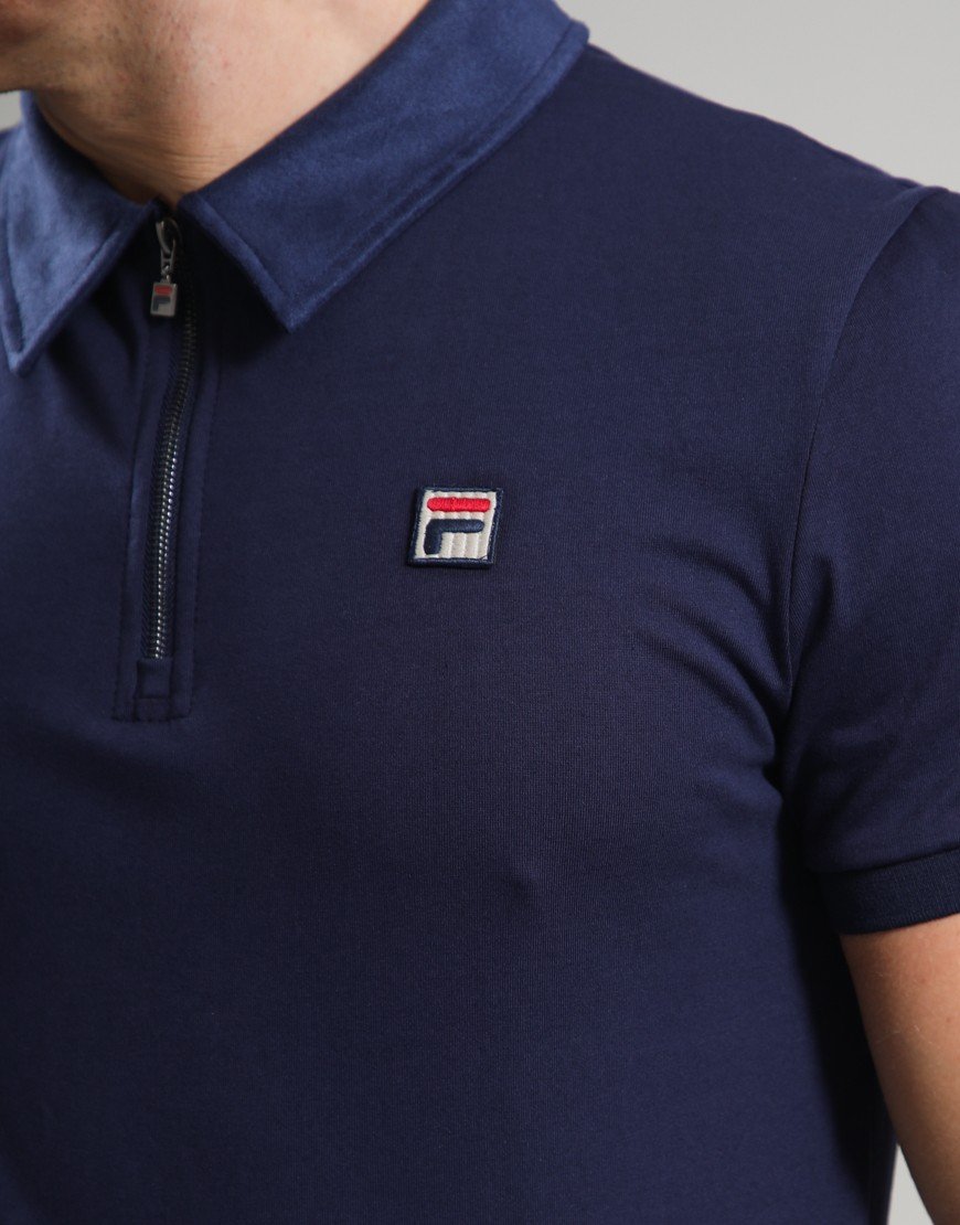 Fila Vintage Ettore Zip Polo Fila Navy