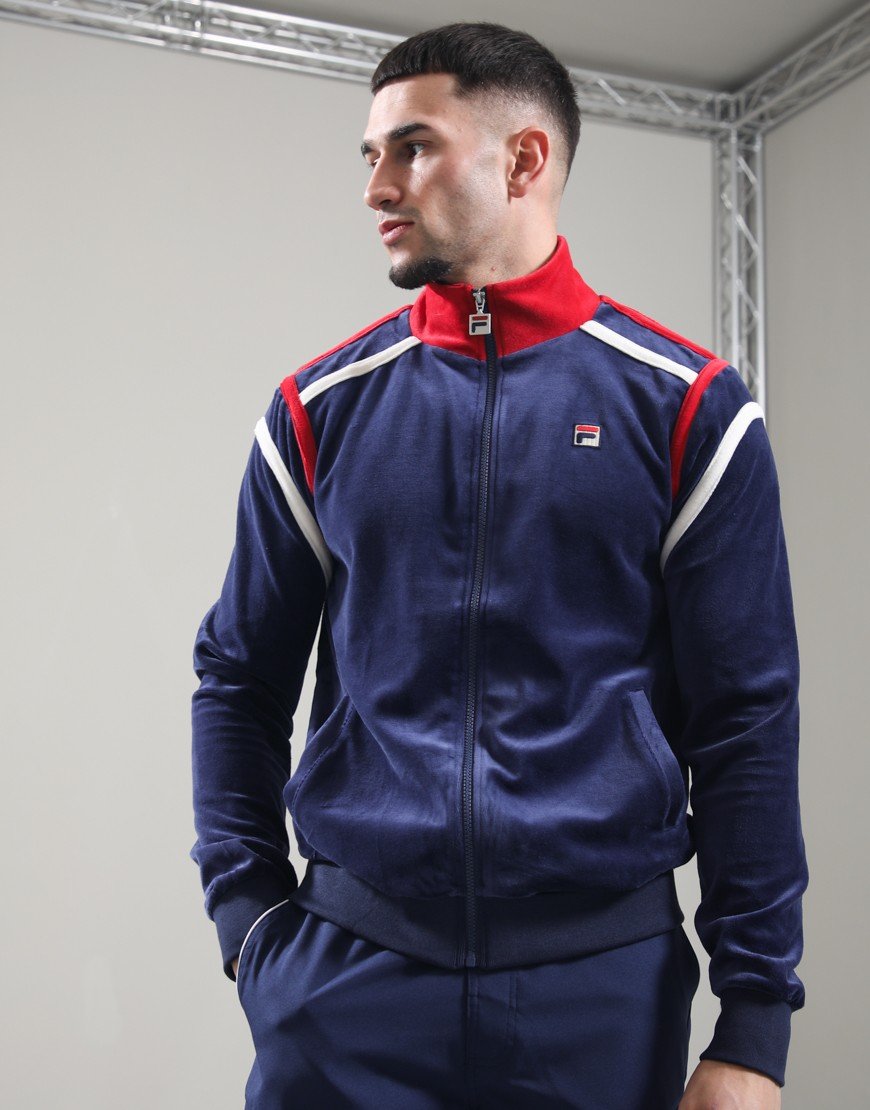 FILA Vintage Gabriele Track Top Fila Navy/Gardenia/Fila Red