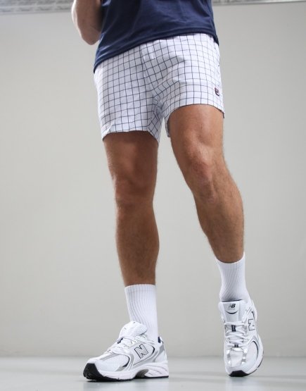 Fila Vintage High Tide Check Shorts White