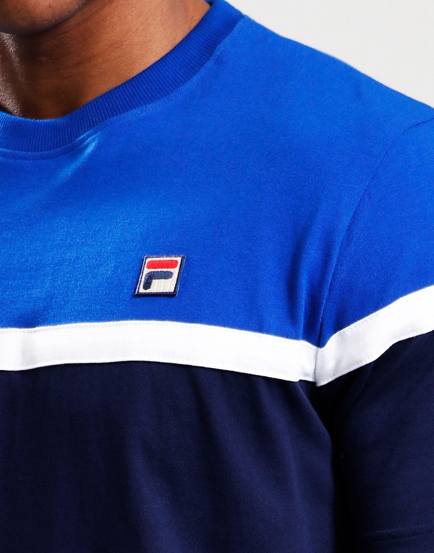 FILA Vintage Jose T-Shirt Navy/Surf the Web/White