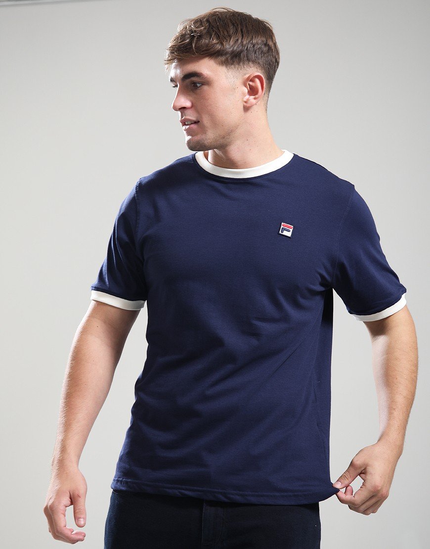 Fila Vintage Marconi T-Shirt Navy/Gardenia
