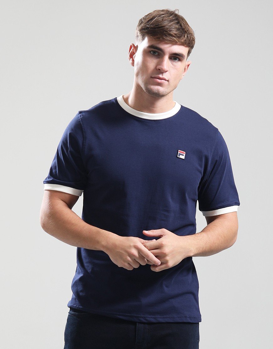 Fila Vintage Marconi T-Shirt Navy/Gardenia