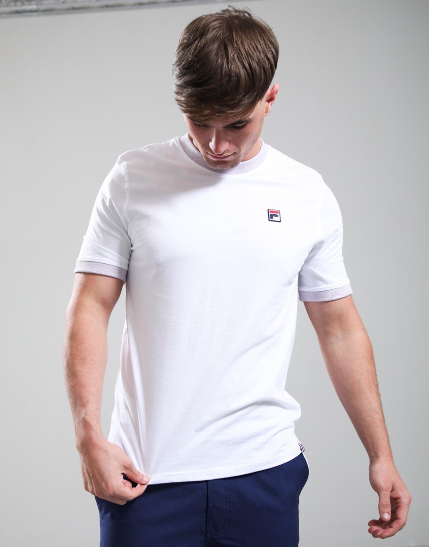 FILA Vintage Marconi T-Shirt White/Misty Lilac