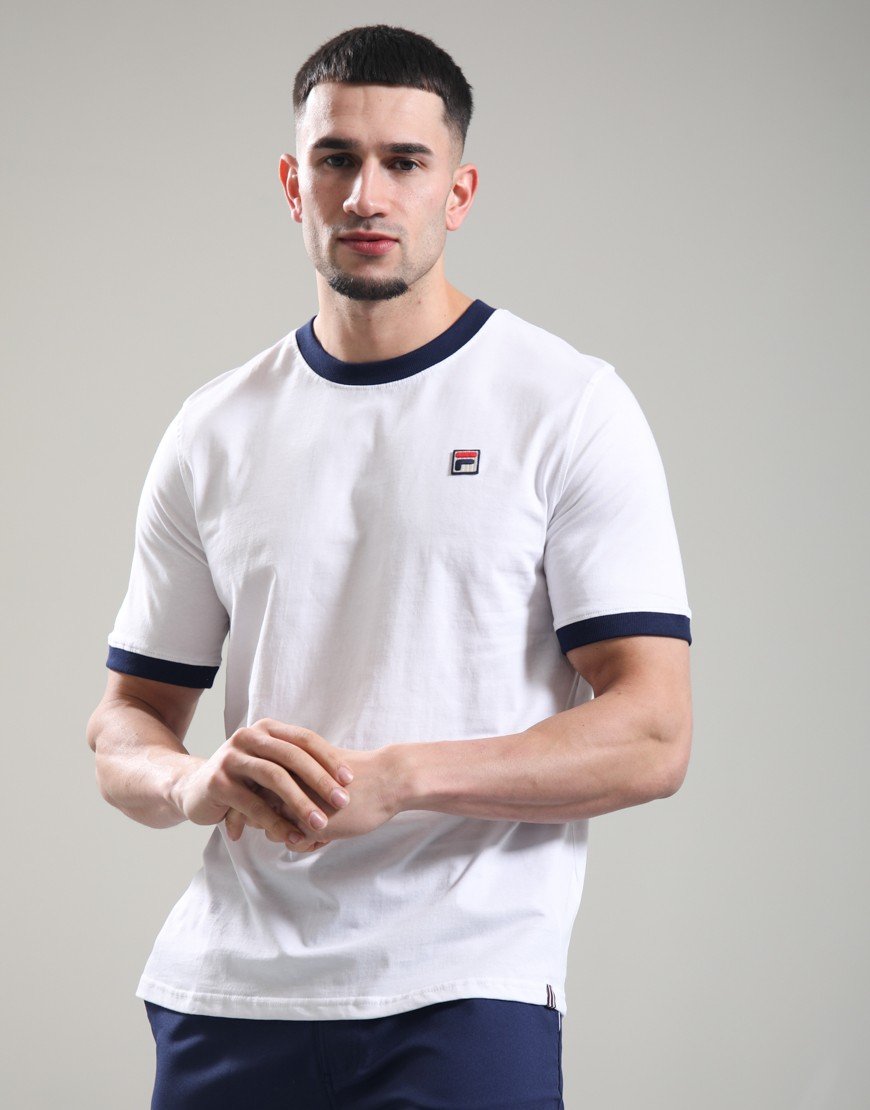 FILA Vintage Marconi T-Shirt White/Navy