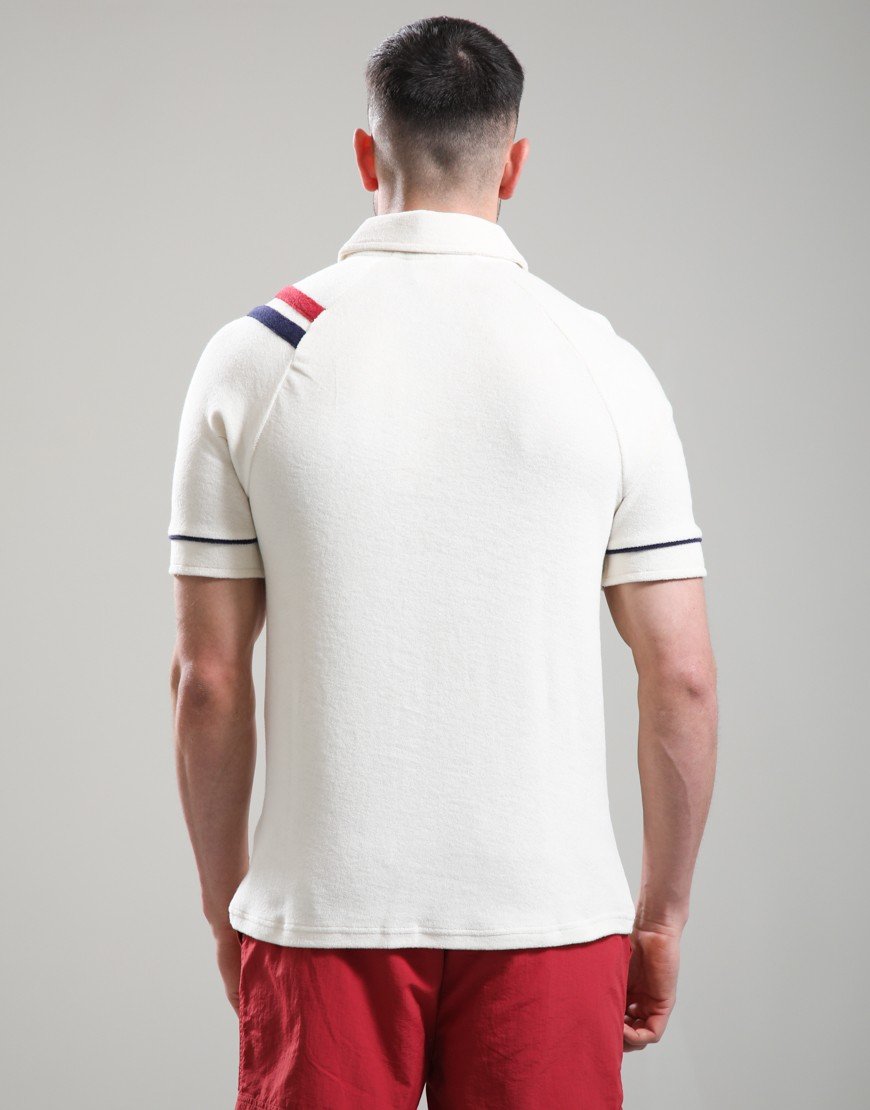 FILA Vintage Massimo Terry Polo Shirt Gardenia/Garnet/Fila Navy