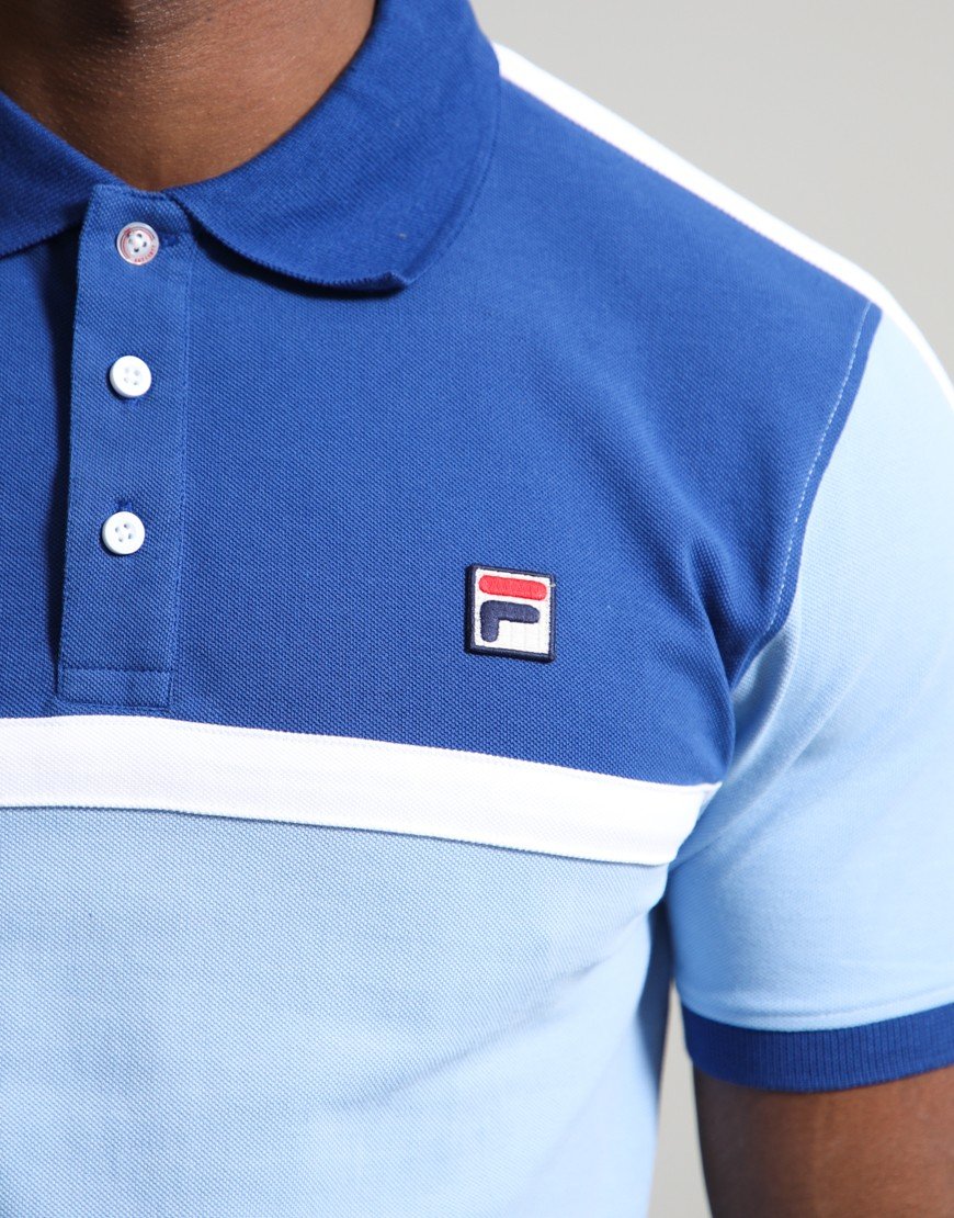 FILA Vintage Mattia Polo Shirt Frozen Fjord/Limoges/White