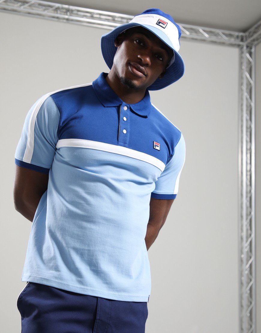 FILA Vintage Mattia Polo Shirt Frozen Fjord/Limoges/White