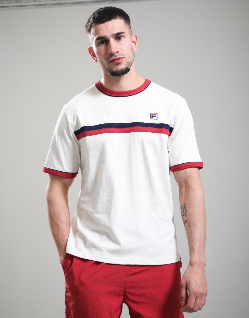 FILA Vintage Rosario T-Shirt Gardenia/Garnet/Fila Navy
