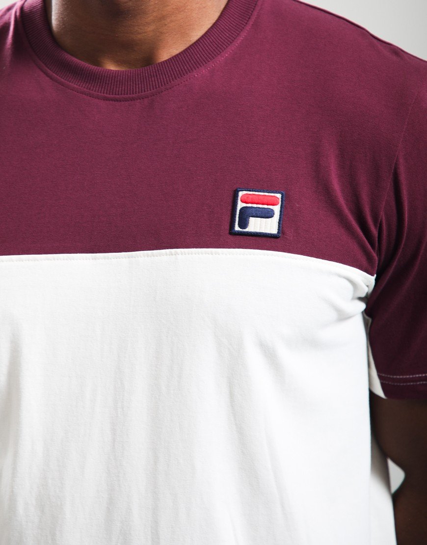 FILA Vintage Tiebreaker T-Shirt Fig/Gardenia/Milky Blue