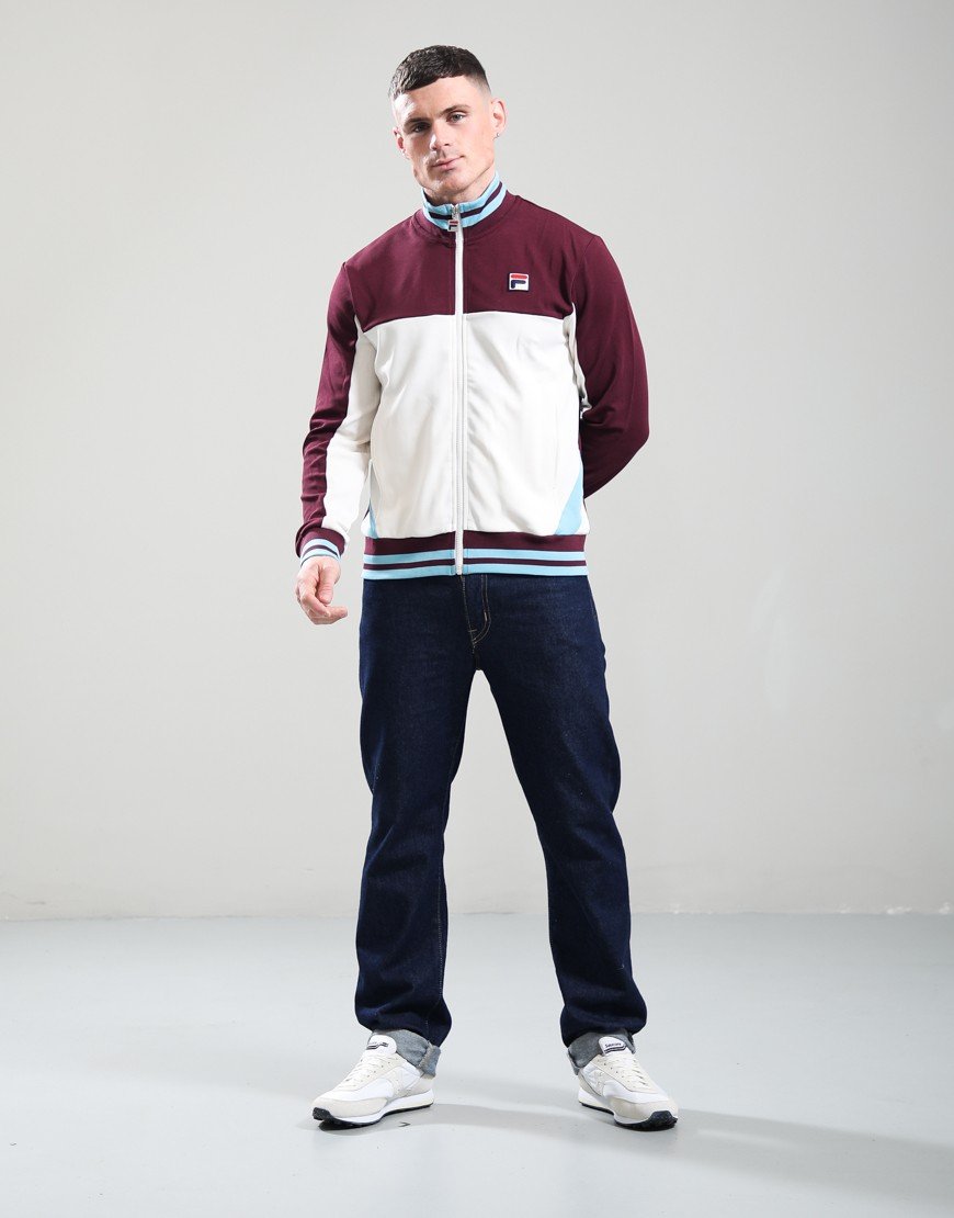 FILA Vintage Tiebreaker Track Top Fig/Gardenia/Milky Blue
