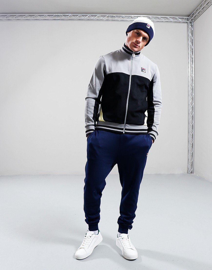 FILA Vintage Tiebreaker Track Top Black/Sharkskin