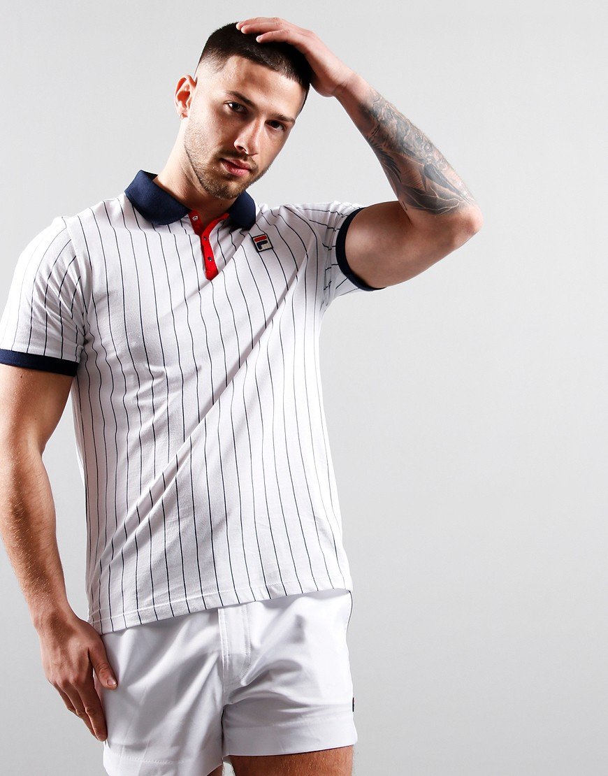 Fila Vintage Polo Shirt BB1 White 