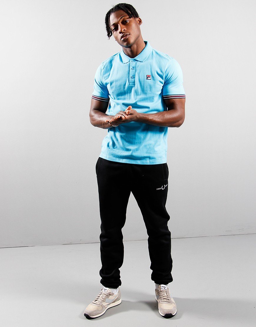 Fila Vintage Omari Polo Shirt Aquarius