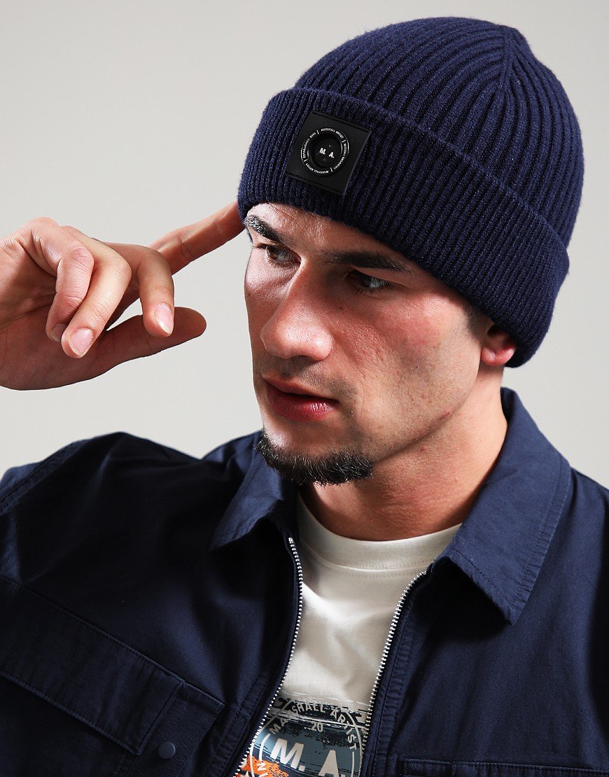 Marshall Artist Siren Cable Knit Beanie Navy