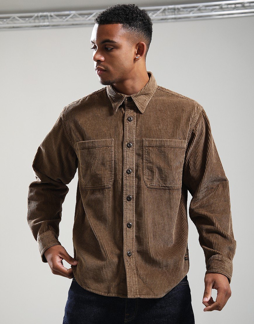 Filson 6-Wale Corduroy Overshirt Brown