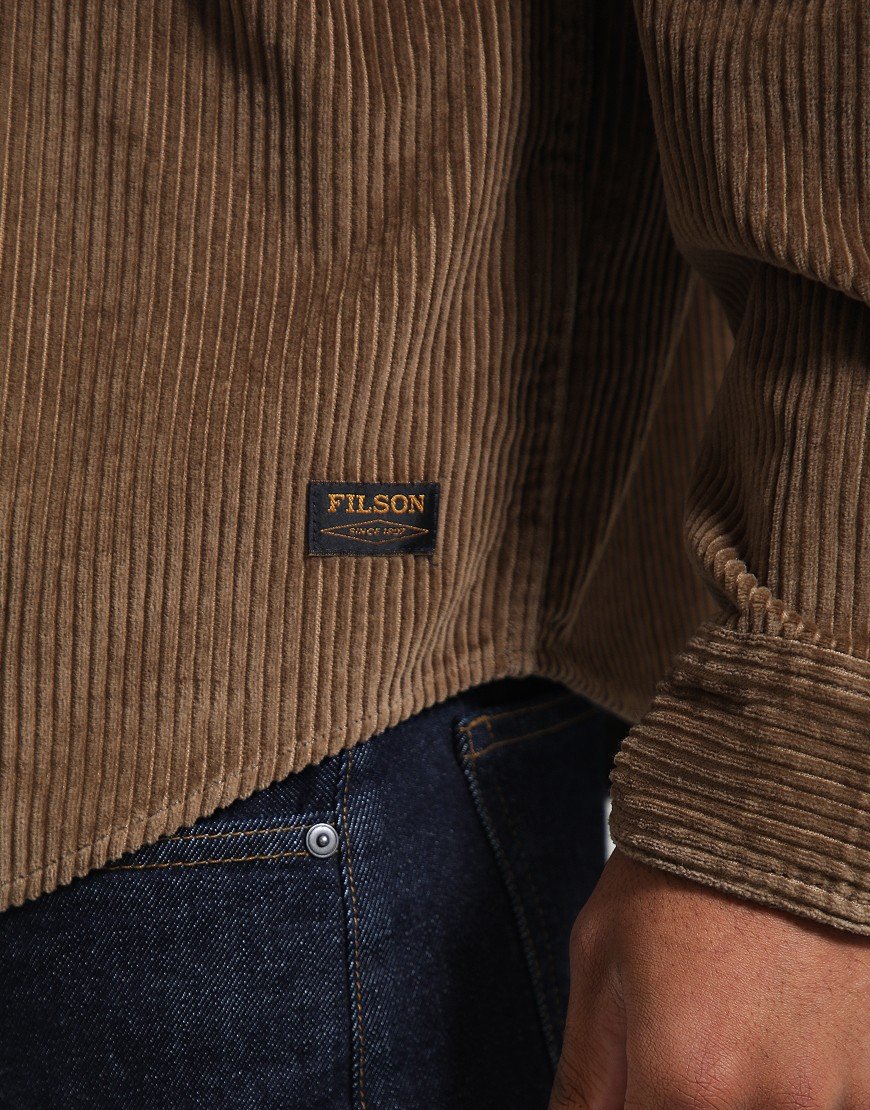 Filson 6-Wale Corduroy Overshirt Brown