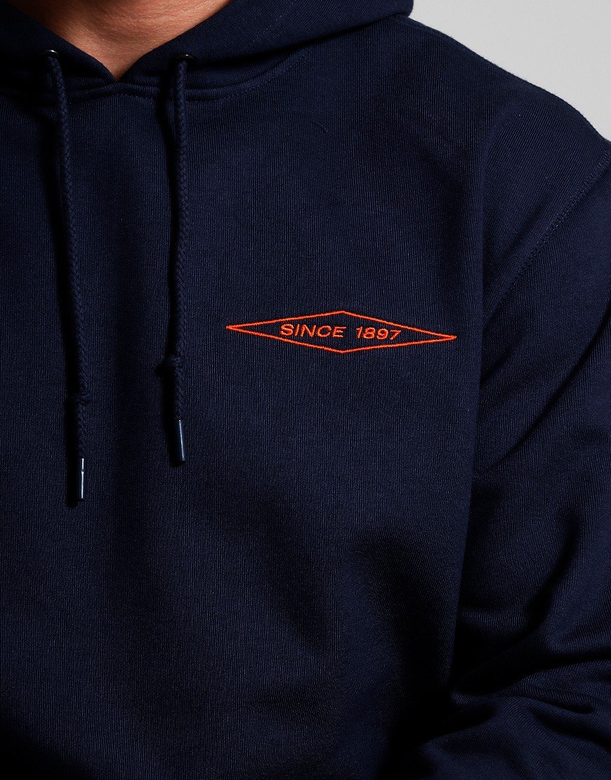 Filson Prospector Embroidered Hoodie Navy/Blaze Diamond