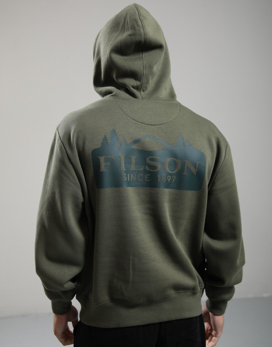 Filson Scenic Graphic Northwest Hoodie Surplus Green