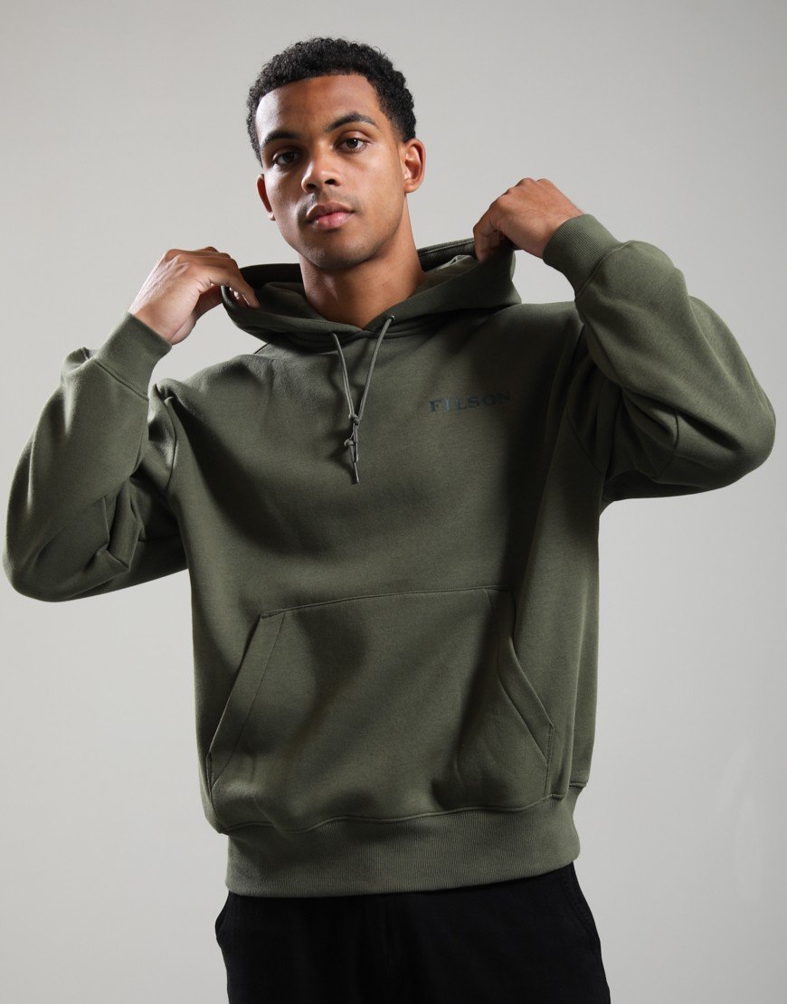 Filson Scenic Graphic Northwest Hoodie Surplus Green
