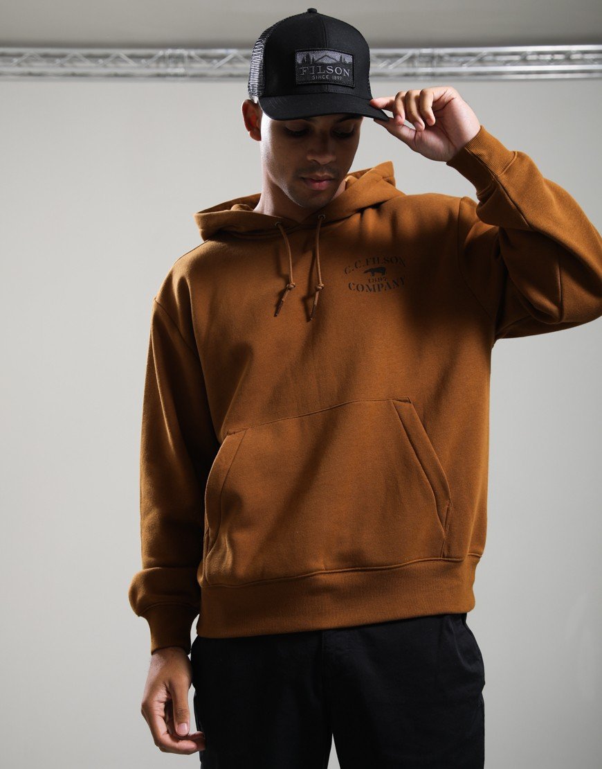 Filson Stencil Graphic Hoodie Whiskey