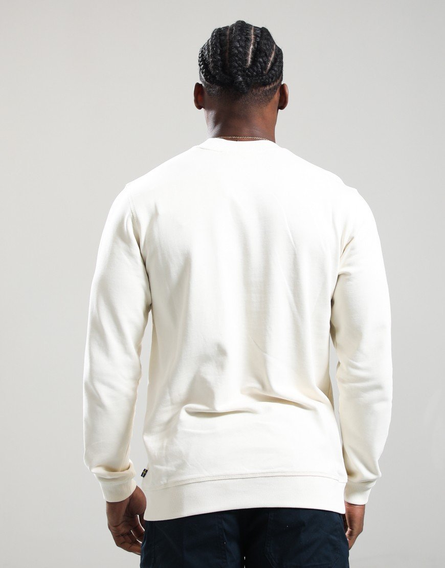 Fjällräven 1960 Logo Badge Crew Sweat Chalk White
