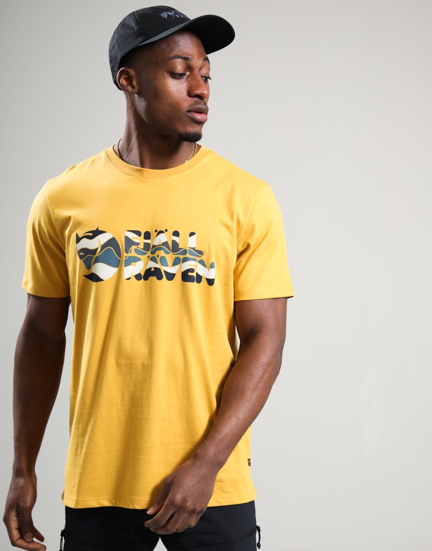 Fjällräven Multicolor Logo T-shirt Ochre