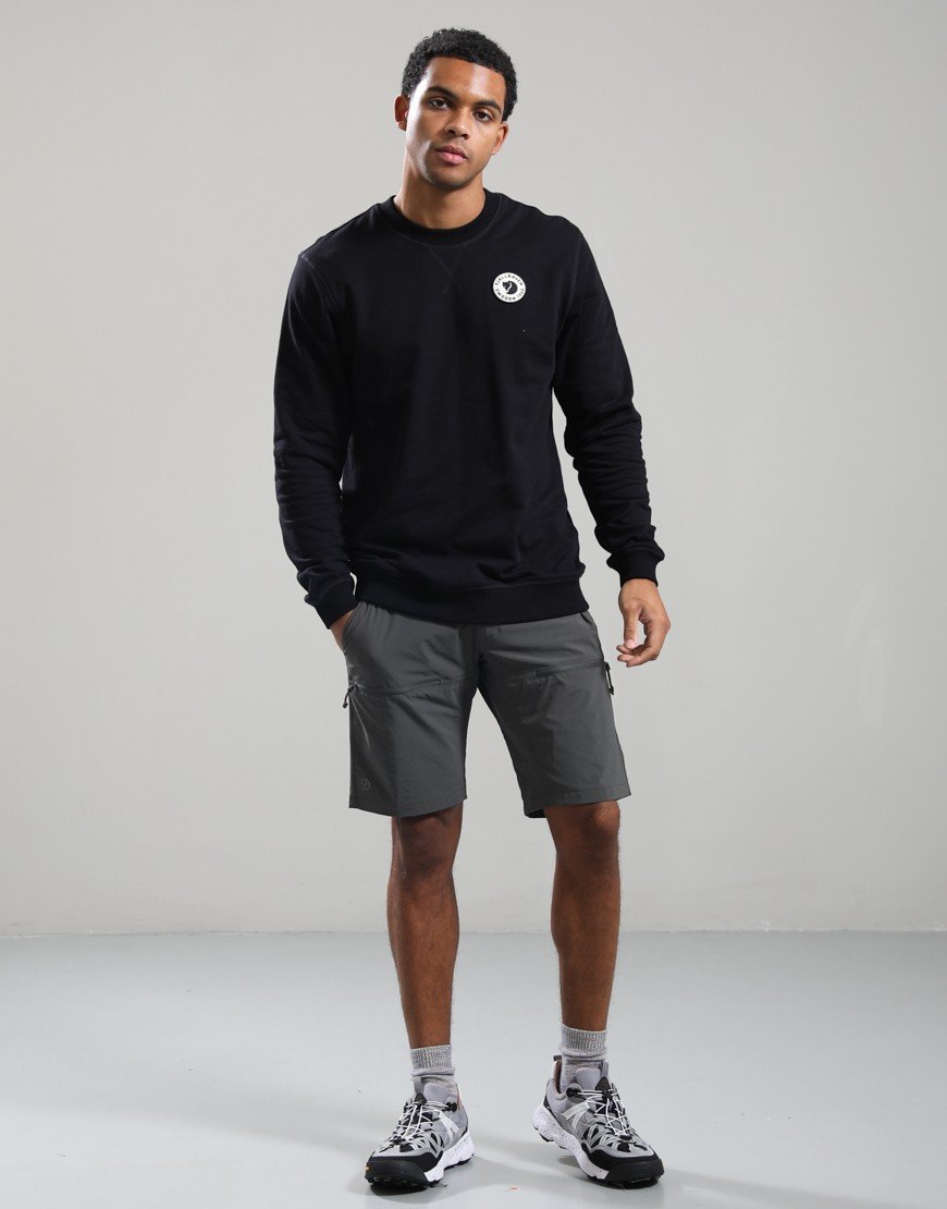 FJÄLLRÄVEN 1960 Logo Badge Crew Sweat Black