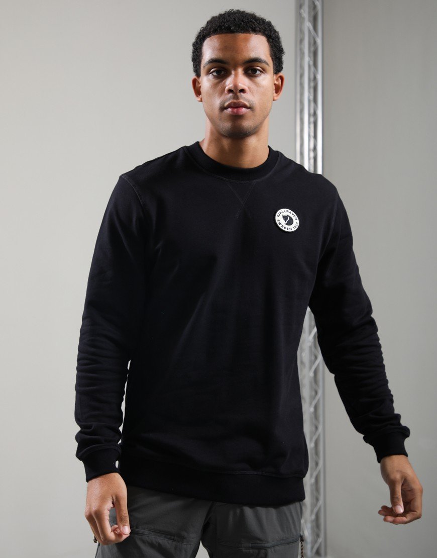 FJÄLLRÄVEN 1960 Logo Badge Crew Sweat Black