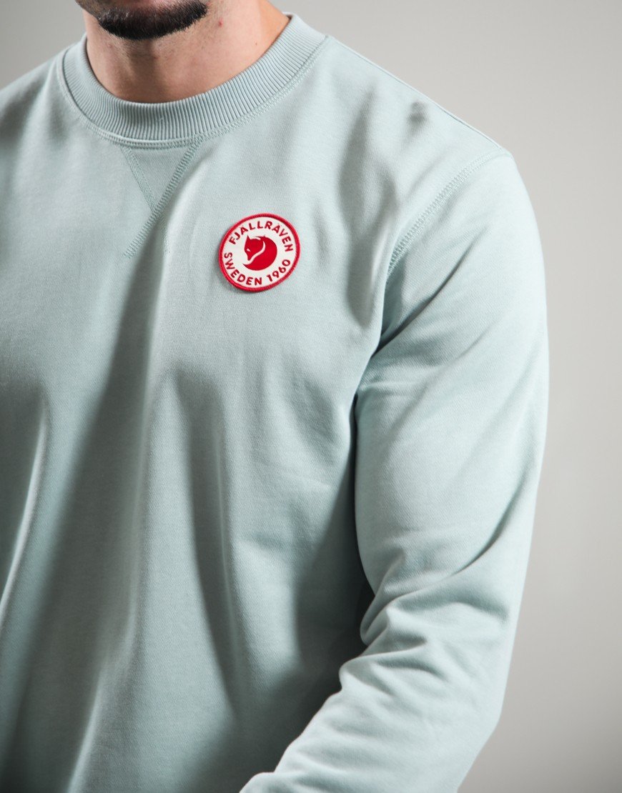 Fjällräven 1960 Logo Badge Crew Sweat Misty Green