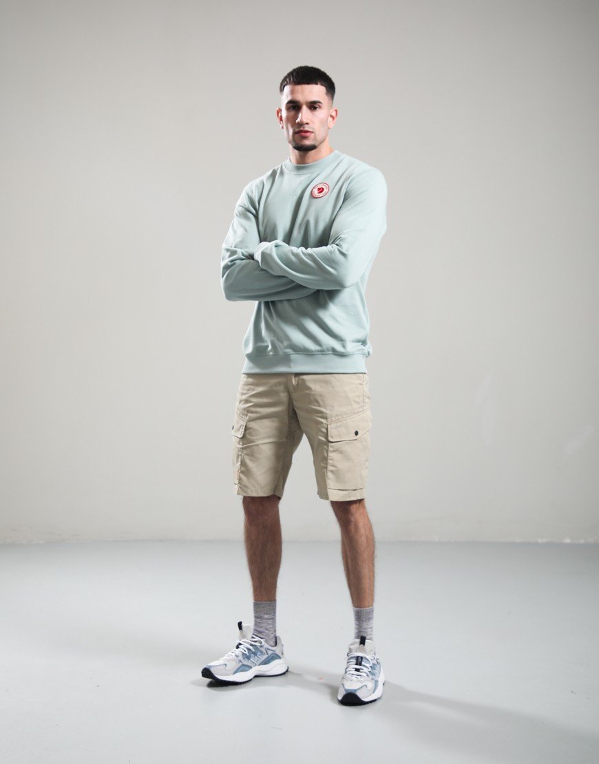 Fjällräven 1960 Logo Badge Crew Sweat Misty Green
