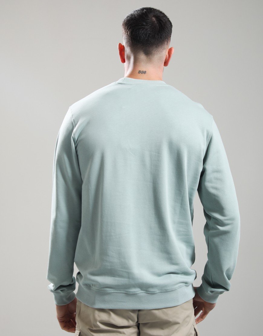 Fjällräven 1960 Logo Badge Crew Sweat Misty Green