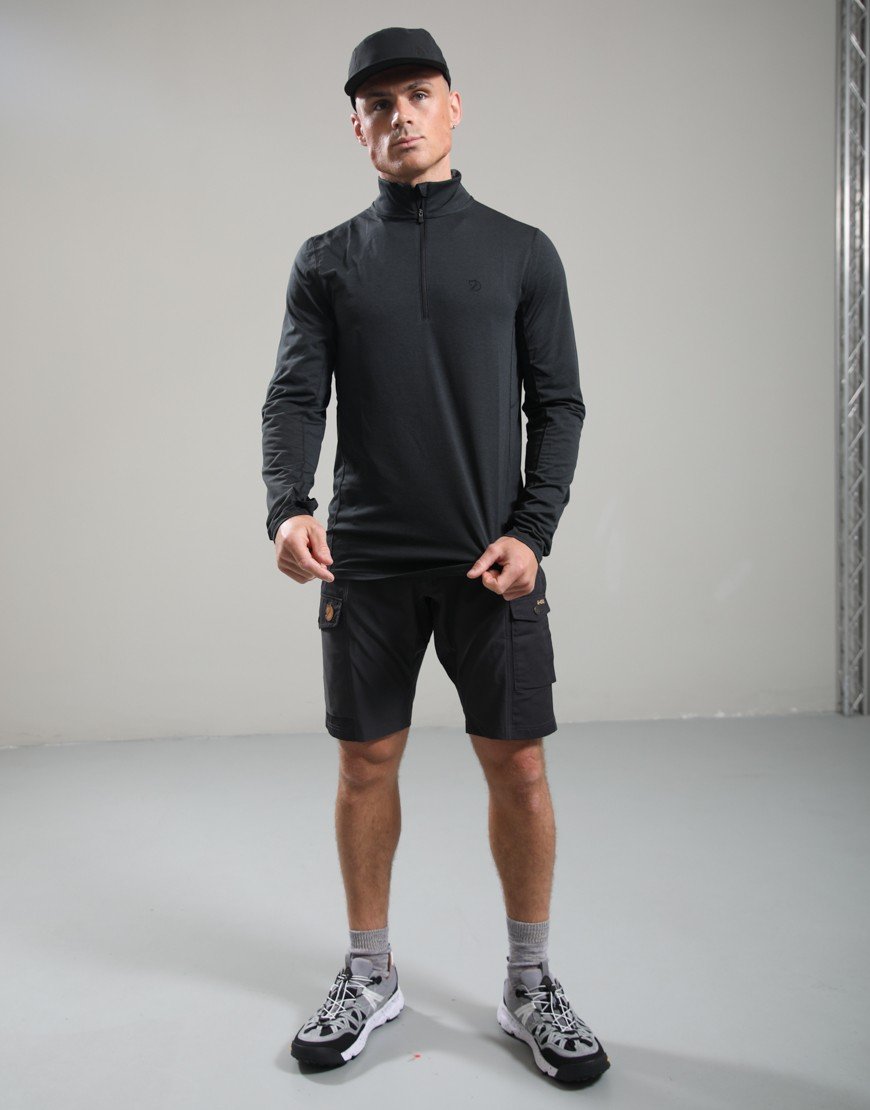 Fjällräven Abisko Day Hike Half Zip Black