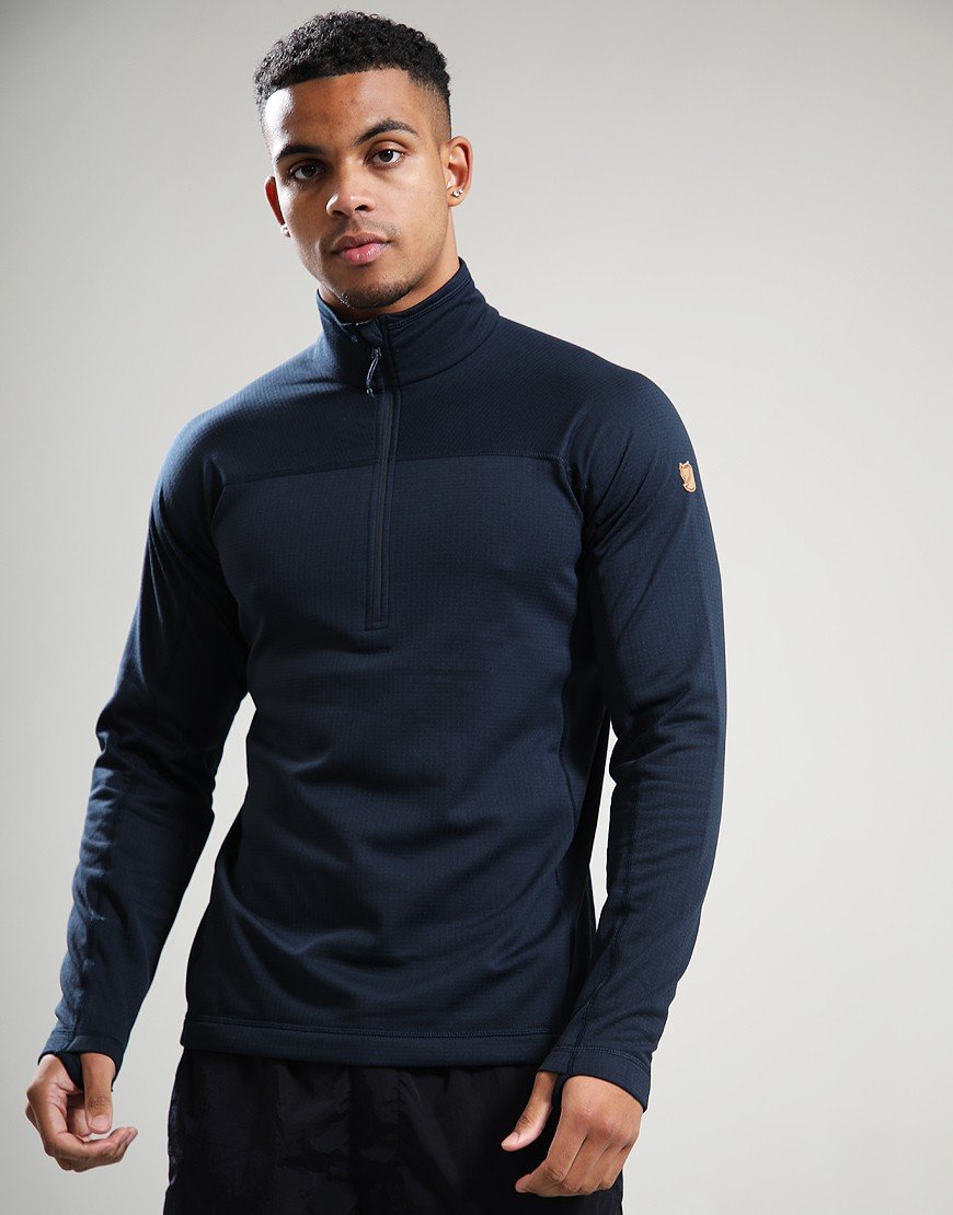 Fjällräven Abisko Lite Fleece Half Zip Navy