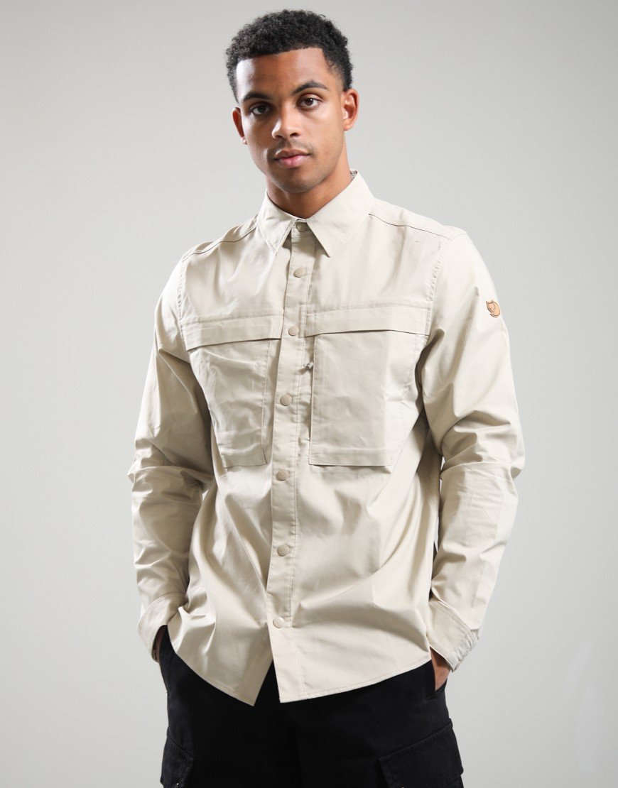 Fjällräven Abisko Trail Long Sleeve Shirt Fossil
