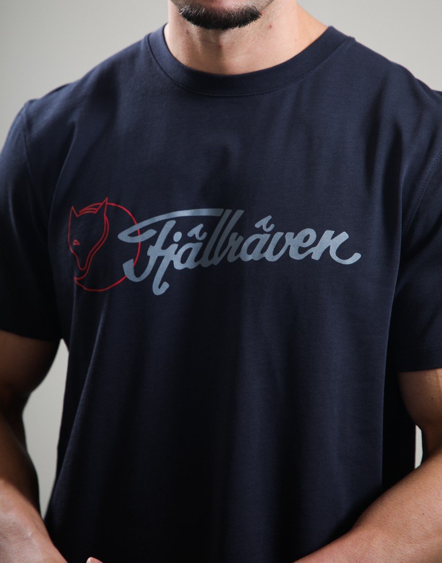 Fjällräven Archive Logo T-Shirt Dark Navy