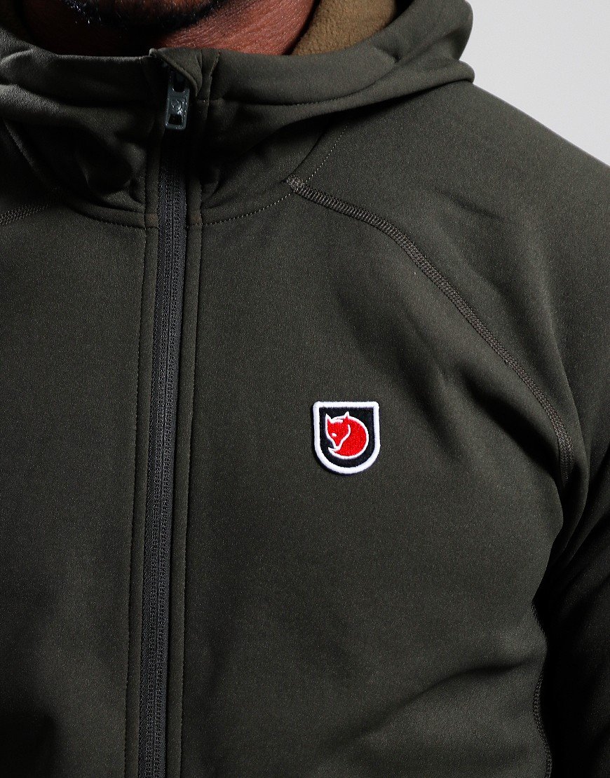 FJÄLLRÄVEN Expedition Fleece Hoodie Deep Forest
