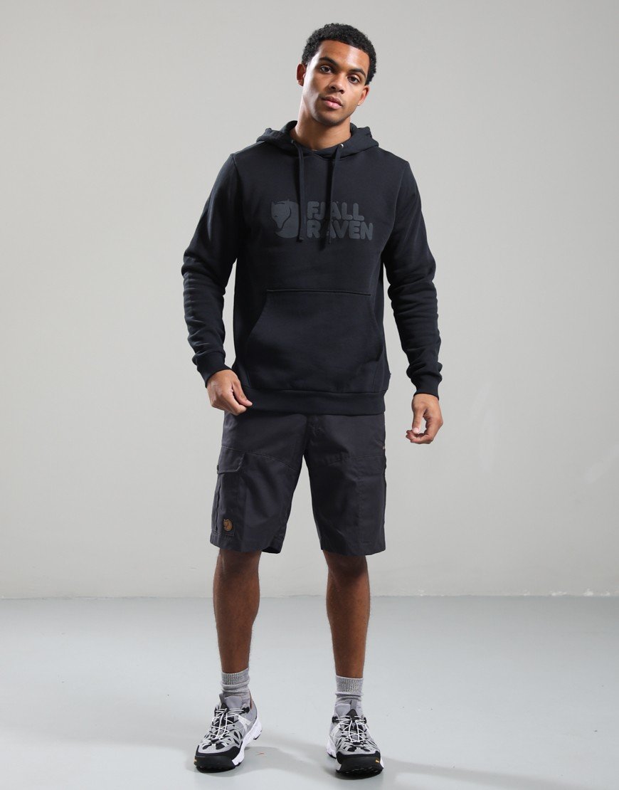 Fjällräven Logo Hoodie Black