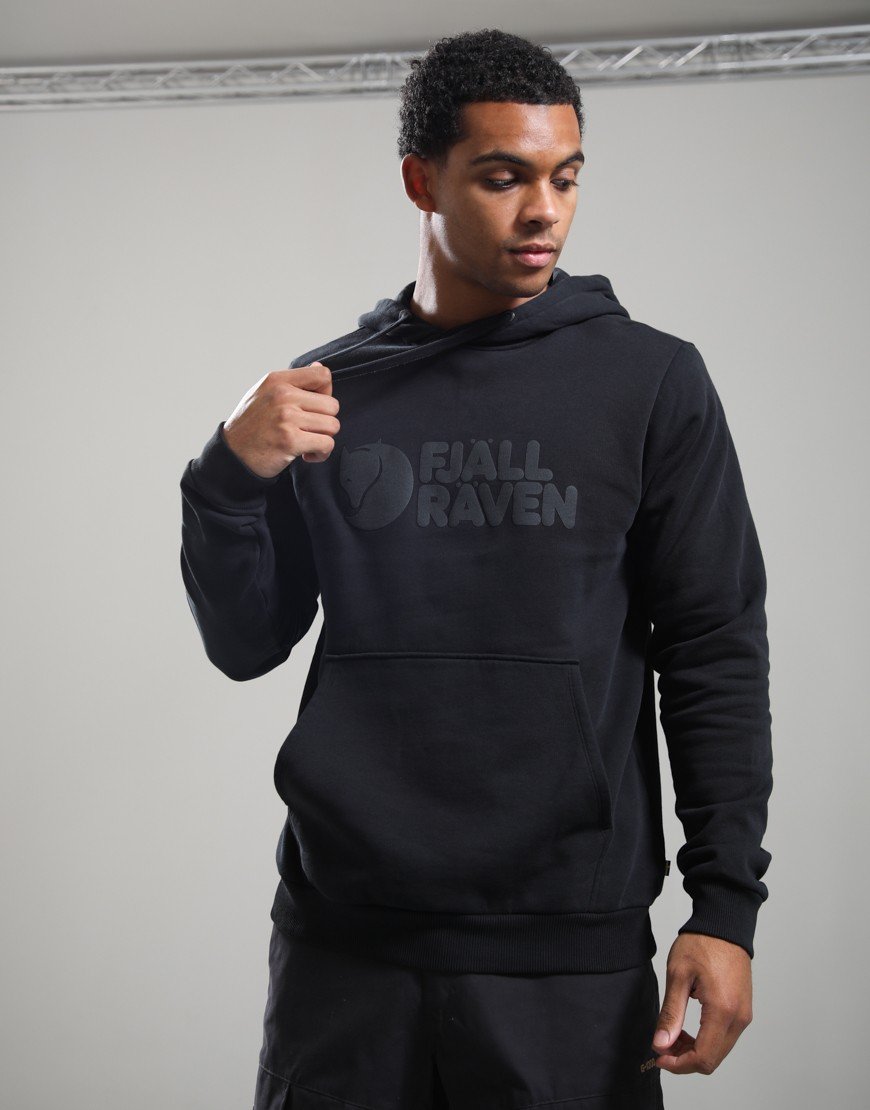 Fjällräven Logo Hoodie Black