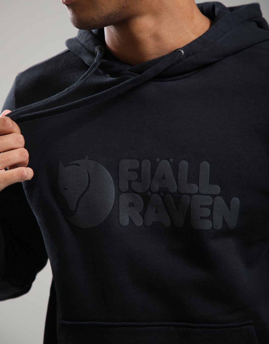 Fjällräven Logo Hoodie Black