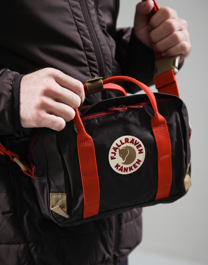 Fjällräven Kånken Koncept Crossbody Black Oak/Rowan Red