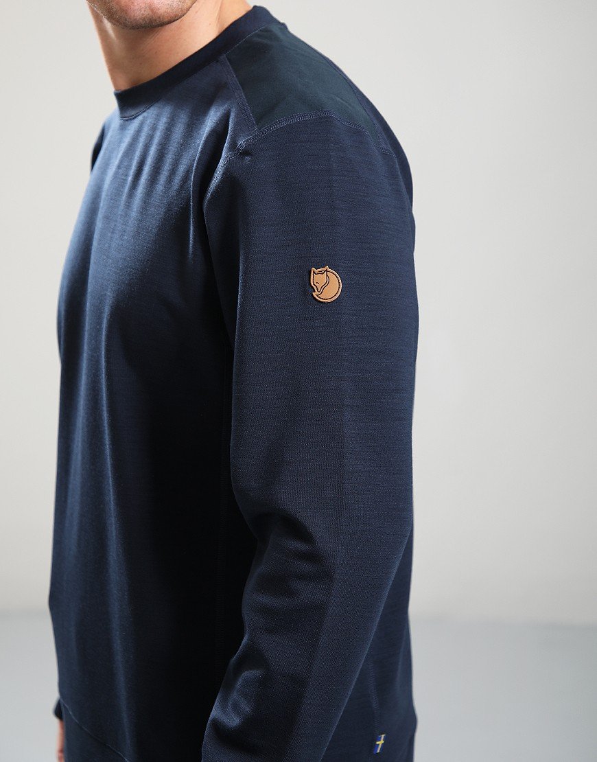 Fjällräven Keb Fleece Crew Neck Sweat Dark Navy