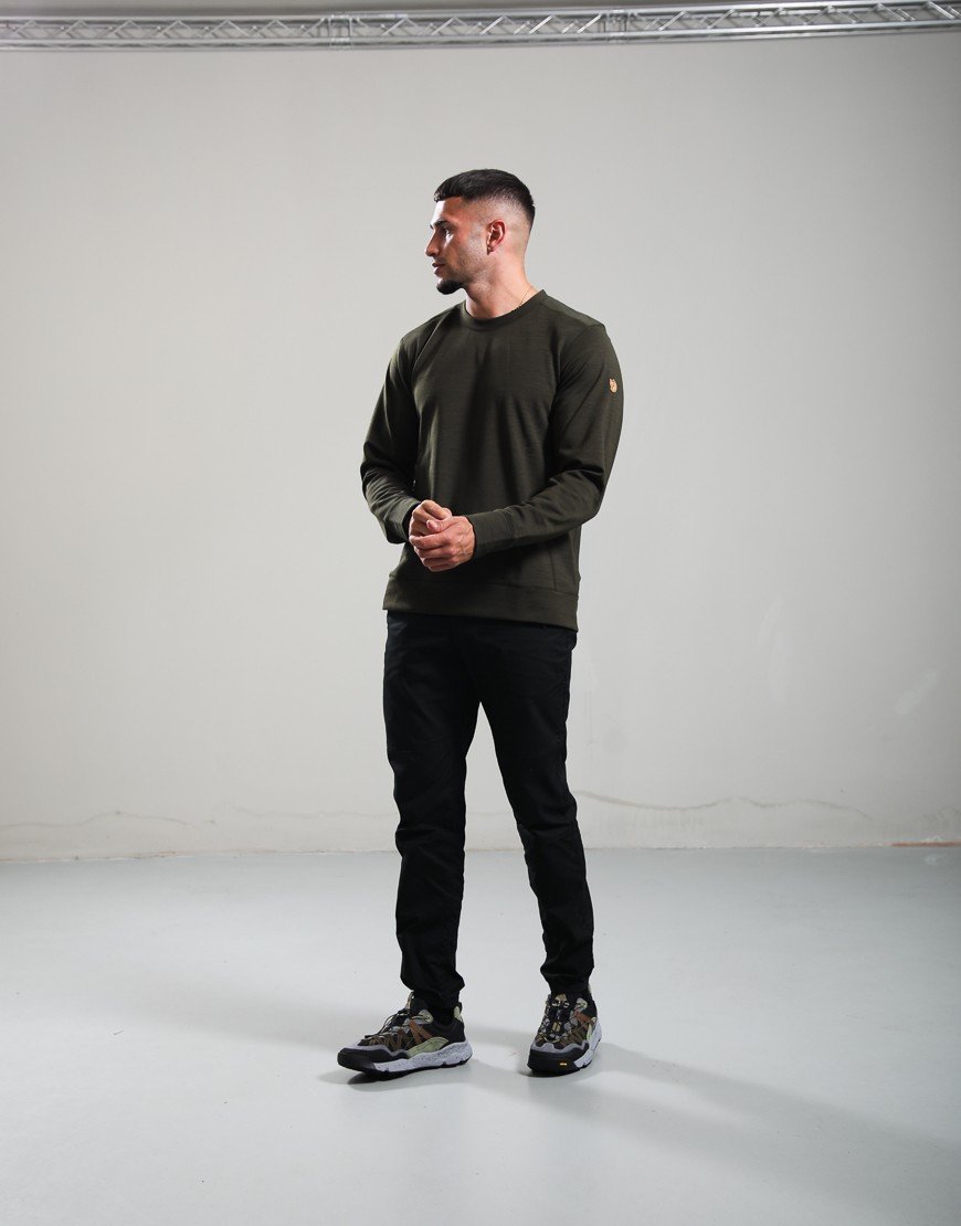 Fjällräven Keb Fleece Crew Neck Sweat Deep Forest