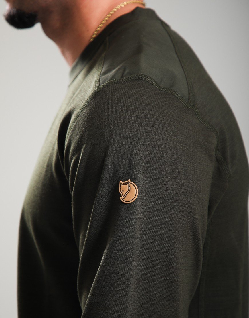 Fjällräven Keb Fleece Crew Neck Sweat Deep Forest