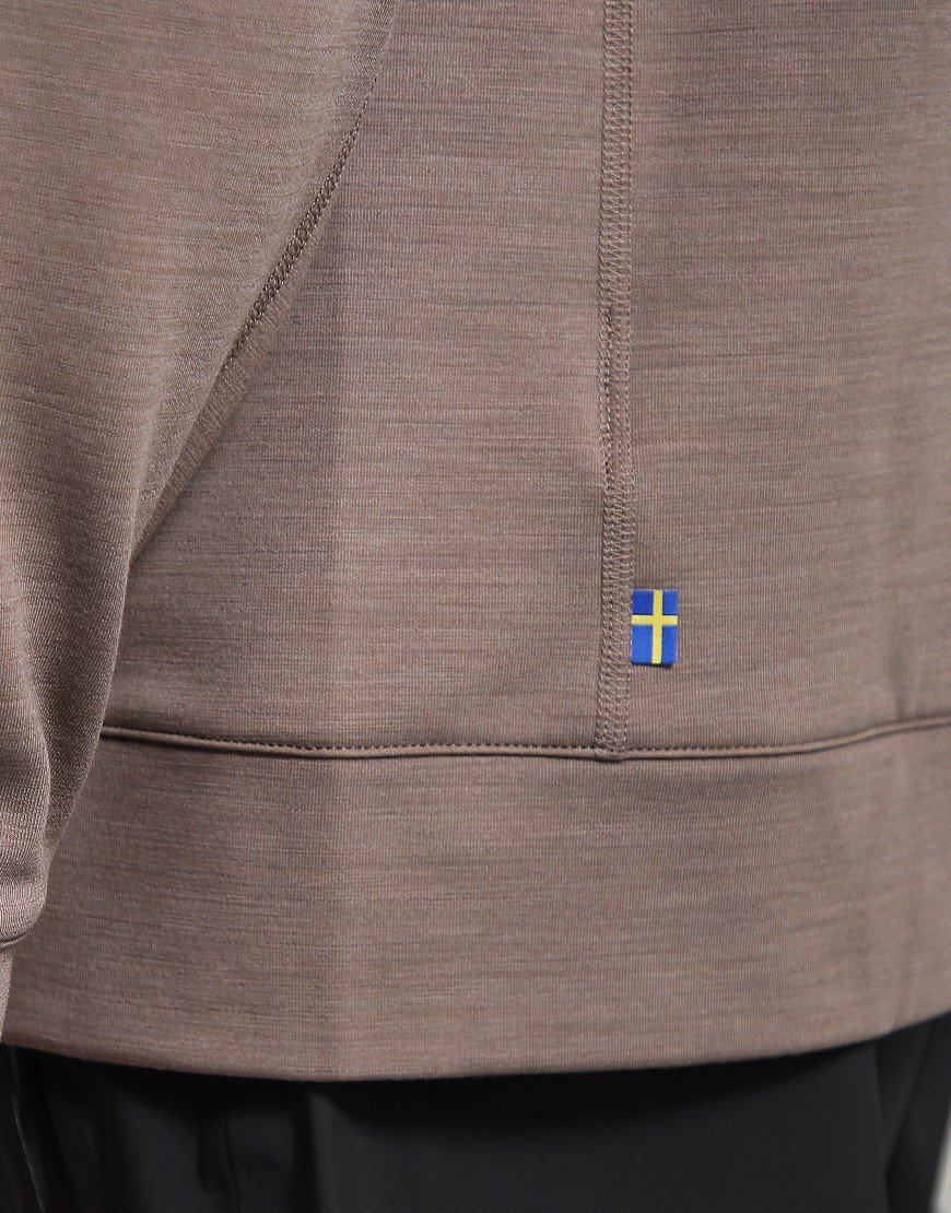 FJÄLLRÄVEN Keb Fleece Crew Neck Sweat Suede Brown