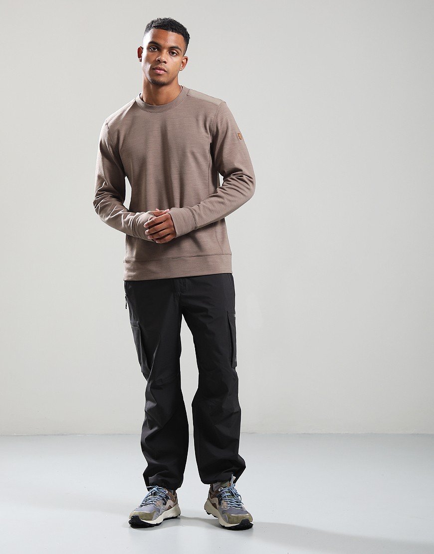 FJÄLLRÄVEN Keb Fleece Crew Neck Sweat Suede Brown