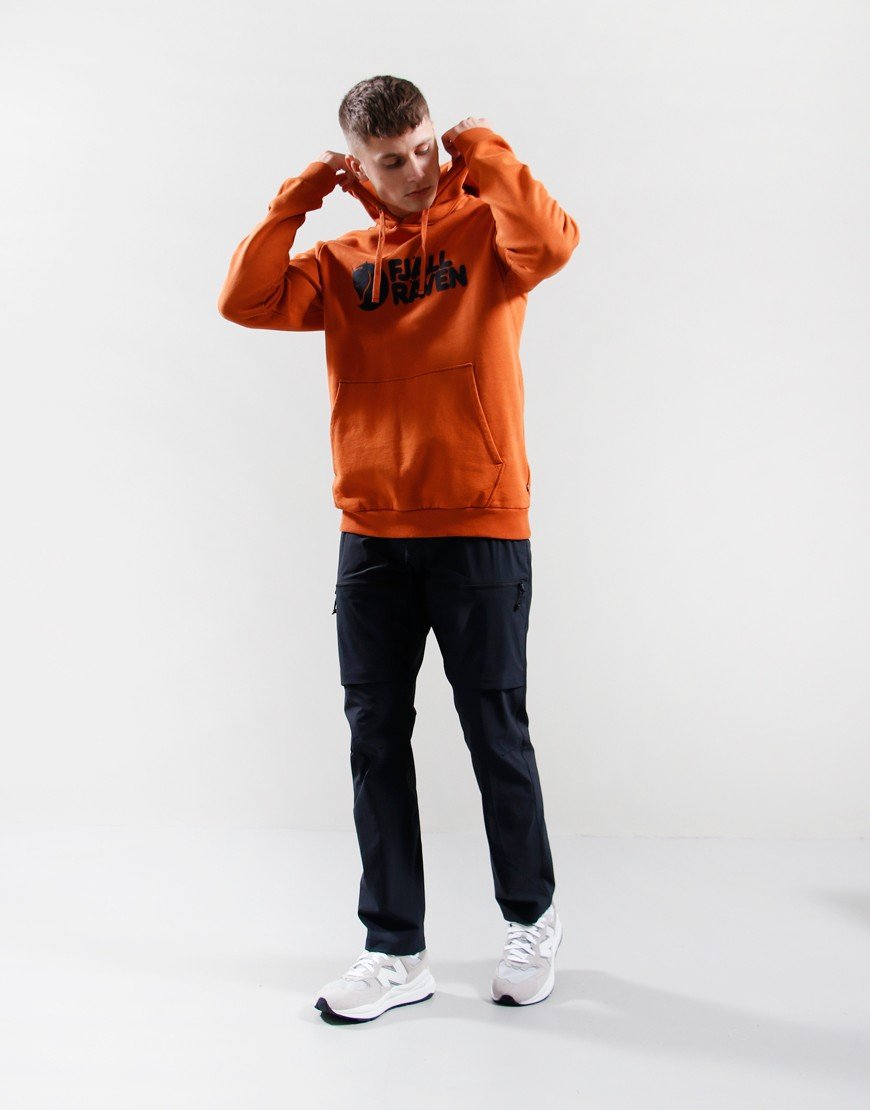 Fjällräven Logo Hoodie  Terracotta Brown
