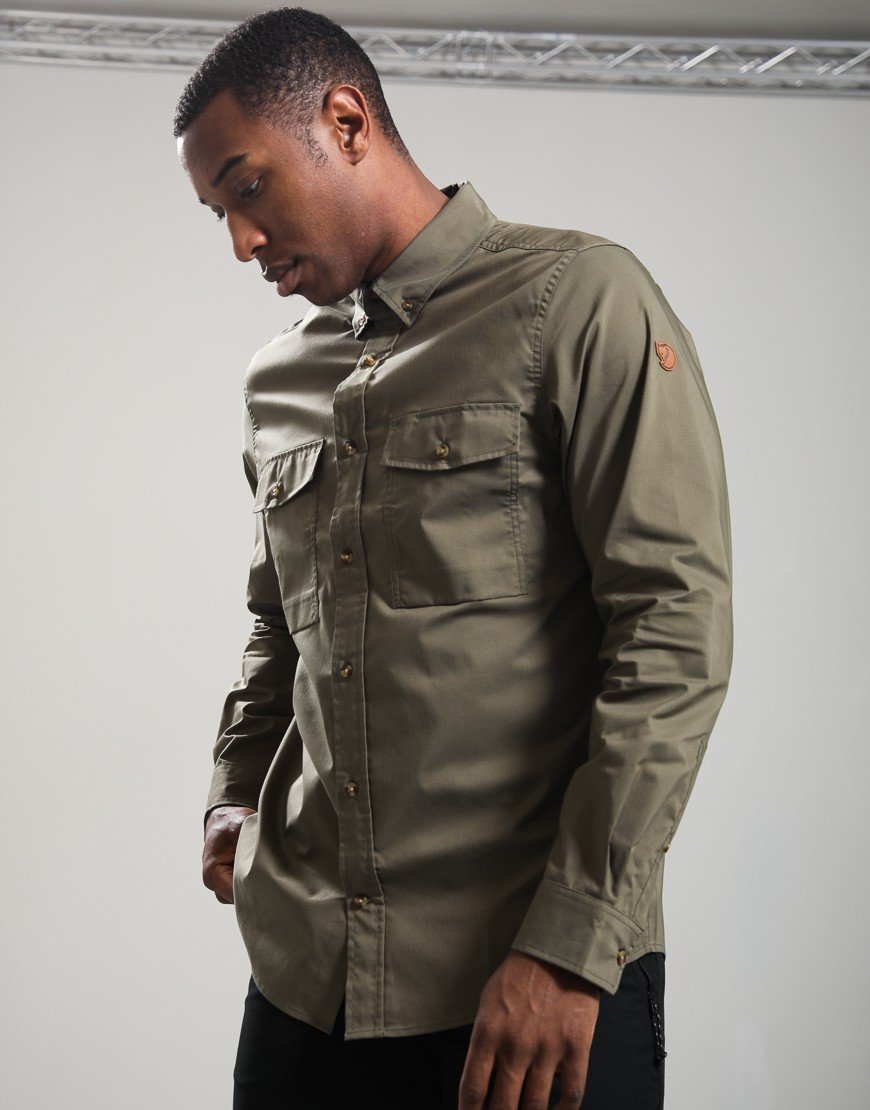 Fjällräven Övik G-1000 Long Sleeve Shirt Laurel Green