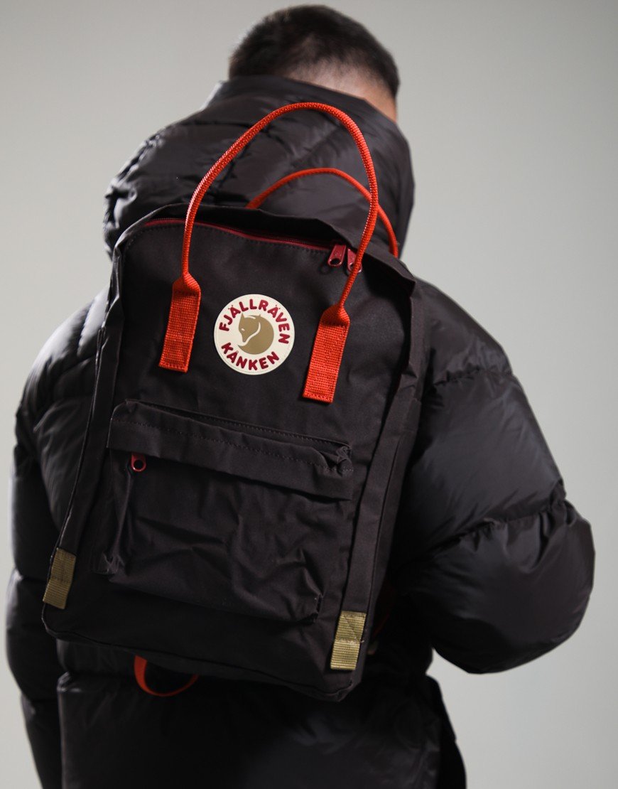 Fjällräven Kånken Koncept Laptop 15  Black Oak/Rowan Red
